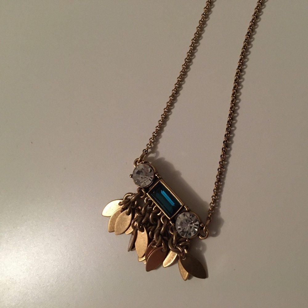 Gold plated mixed crystal necklace